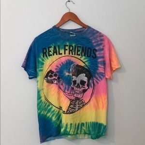 Real Friends Band Tie Dye Shirt